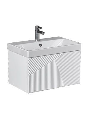 Тумба под раковину Velvex EDGE tp.EDG.9696.60.1Y белый глянец 60х40 подвесная цвет белый