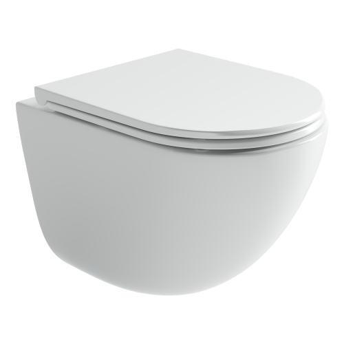 Унитаз подвесной Ceramica Nova VOGUE CN4008T белый с сиденьем микролифт безободковый смыв торнадо