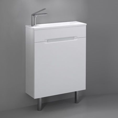 Тумба под раковину Jorno MODUL Mol.01.60/P/W/JR 60х20 подвесная цвет белый - фото 3
