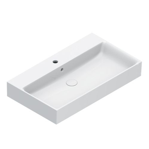 Раковина керамическая Catalano Premium 220801001 90 см подвесная цвет белый 1 отверстие под смеситель