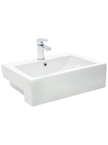 Раковина из сантехнического фаянса WeltWasser WW SK 10000003885 50х40 подвесная цвет белый