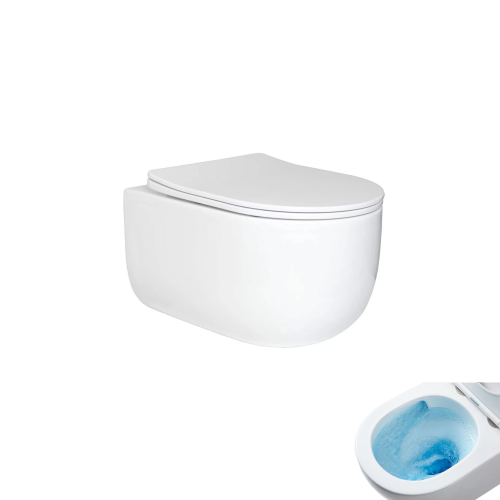 Унитаз подвесной Gid Tornado 62262Y белый с сиденьем микролифт безободковый смыв торнадо