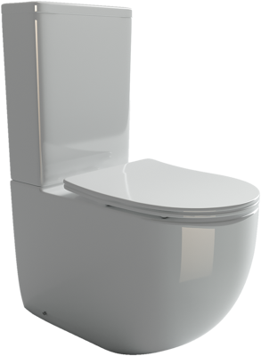 Унитаз напольный с бачком Ceramica Nova METROPOL CN4001 белый с сиденьем микролифт безободковый душевой смыв - фото 2