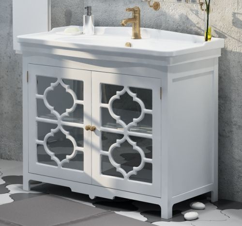 Тумба под раковину Corozo Манойр SD-00000357 100х40 напольная цвет белый