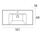Тумба с раковиной La Fenice Elba TWIN NFNC-01-ELB-C-100-2-3-100 100х50 подвесная цвет бежевый - фото 4