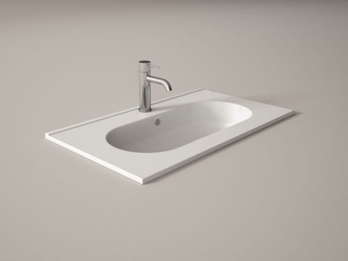 Раковина керамическая Visobath Ada 83806 100х50 встраиваемая цвет белый 1 отверстие под смеситель