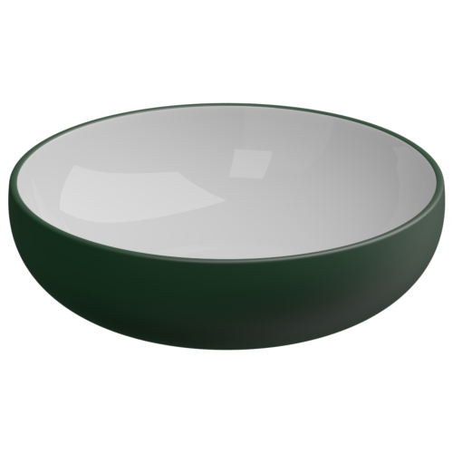 Раковина керамическая GSG Ceramic Design Easy EALAVRO45BI000/036 50х50 накладная цвет белый/зеленый без отверстий под смеситель