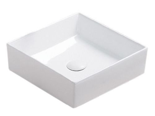 Раковина из сантехнического фаянса Azario AZ-2179-S SP 40х40 накладная цвет белый