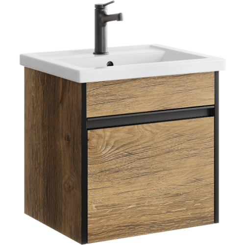 Тумба под раковину Aqwella Y URB0105DB 50х40 подвесная цвет коричневый