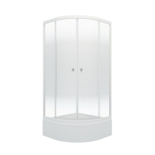 Душевой уголок Тритон Лайт Щ0000061813 90х90 стекло с рисунком профиль белый с поддоном