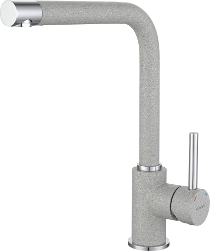 Смеситель для кухни Granfest 3651 серый на мойку серый