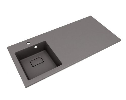 Раковина из искусственного камня Florentina Аванти 1000L 10.310.0L100.307 100х50 накладная цвет серый 1 отверстие под смеситель
