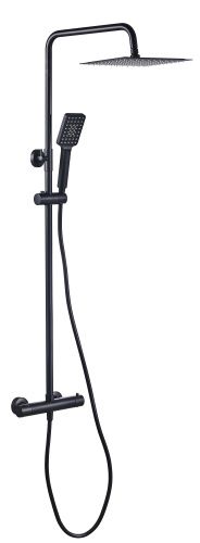 Душевая стойка Sancos Kanedo SC7100MB настенная цвет черный с термостатом