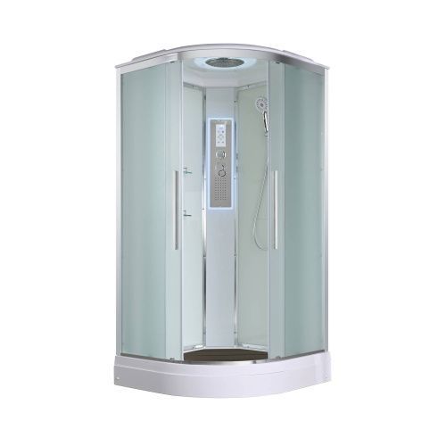 Душевая кабина AvaCan EM EM2080LED 80х80 четверть круга с крышей ориентация универсальная