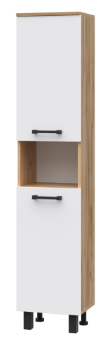 Шкаф-пенал Misty Крафт П-Кра-05035-01Пр 40х160 напольный цвет белый/коричневый