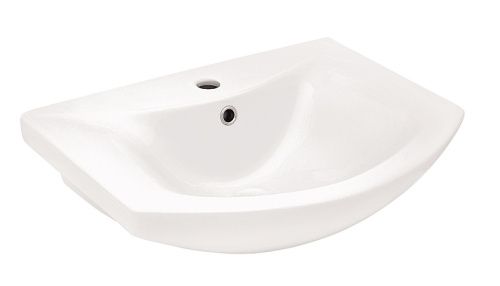 Раковина из сантехнического фаянса Aquaton Балтика 1WH110246 60х40 накладная цвет белый 1 отверстие под смеситель