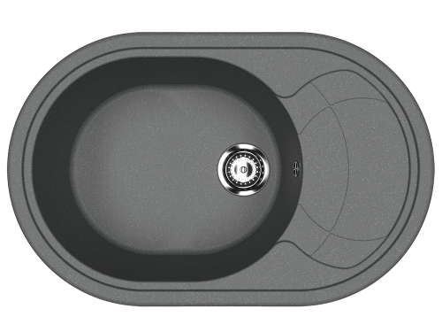Кухонная мойка Ulgran Classic U-610-343 80х50 цвет черный