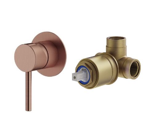 Смеситель для душа Plumberia Selection Ixo KITXO1135RS встраиваемый в стену медь