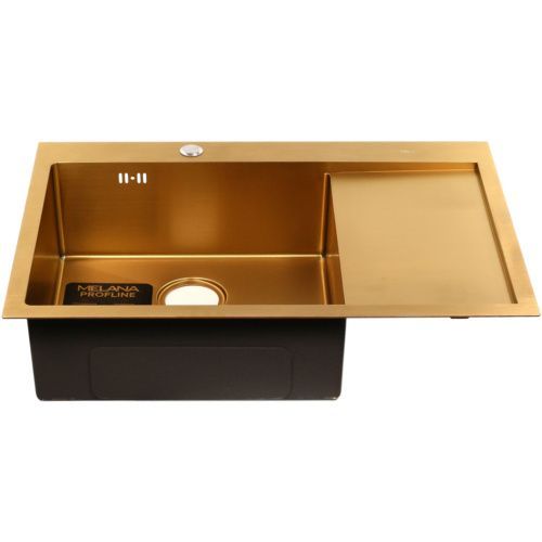 Кухонная мойка Melana ProfLine D7851HG-L золото 80х50 цвет золото поверхность полированная