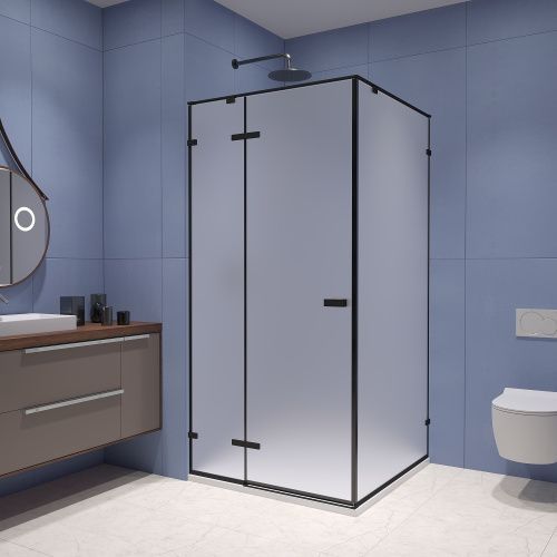 Душевой уголок RGW Stilvoll 353203000-24 100х100 стекло матовое профиль черный без поддона