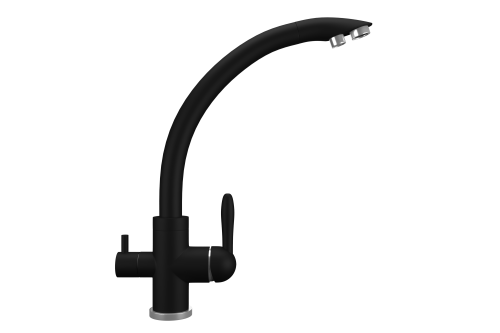 Смеситель для кухни Ulgran Quartz UQ-022-07 на мойку черный