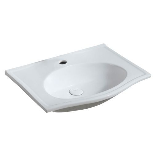 Раковина из сантехнического фаянса Azario AZ-405-A 60х50 подвесная цвет белый 1 отверстие под смеситель