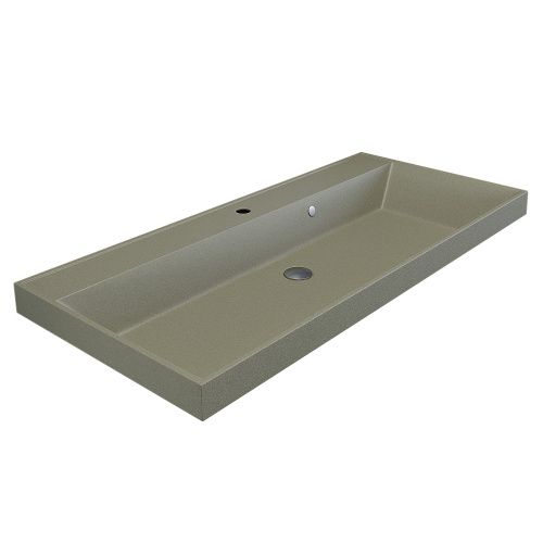 Раковина из искусственного камня Uperwood Classic Quartz 293020636 100х50 полувстраиваемая цвет бежевый