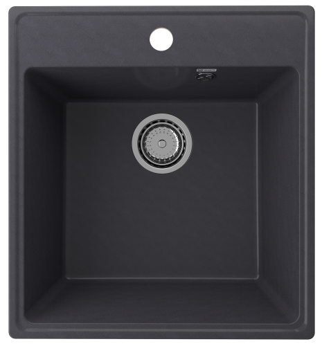 Кухонная мойка Ulgran Quartz Forte 460-08 45х50 цвет черный поверхность матовая