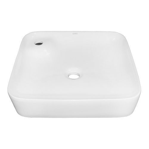 Раковина из сантехнического фаянса Azario AZ-2181 50 см накладная цвет белый 1 отверстие под смеситель