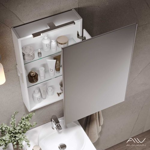 Зеркало-шкаф Alavann Cosmetic ALV0723001 60х80 подвесной цвет белый