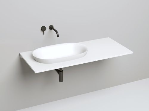 Раковина из искусственного камня S-Sense Salini Marea 1802101GF 60х40 полувстраиваемая цвет белый