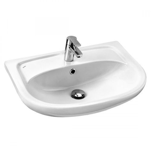 Раковина из сантехнического фарфора Santek Эллада 1WH110198 60х40 встраиваемая цвет белый 1 отверстие под смеситель