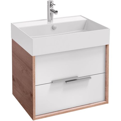 Тумба под раковину Jacob Delafon Vivienne EB1666-E75-J5 60х50 подвесная цвет белый/коричневый