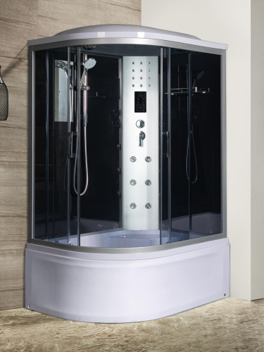 Душевая кабина River DUNAY 10000000068 120х80 асимметричная с крышей ориентация правая