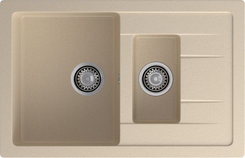 Кухонная мойка Granfest Quadro Q-775KL кашемир 75х50 цвет бежевый поверхность матовая