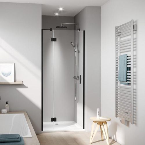 Душевая дверь Kermi Liga LI SFL 09020 3PK 90х200 стекло прозрачное профиль черный