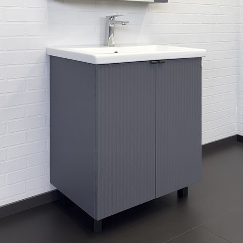 Тумба с раковиной Comforty Лима 00-00013686CF 70х50 напольная цвет черный