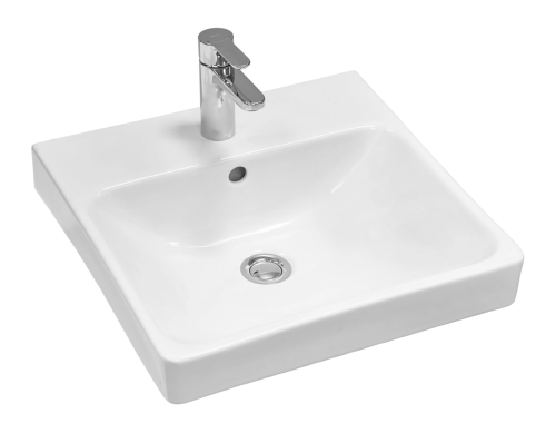 Раковина мебельная керамическая Santek Адриана 45 1.WH50.1.630 50х50 накладная цвет белый 1 отверстие под смеситель