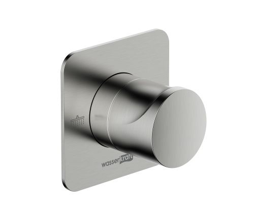Переключатель на 2 выхода Wasserkraft Spree 1400 A272 встраиваемый в стену никель