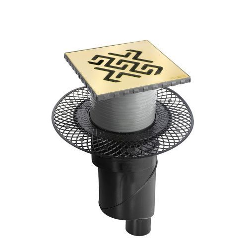 Душевой трап Berges PLATZ Antik 094061 25х25 бронза