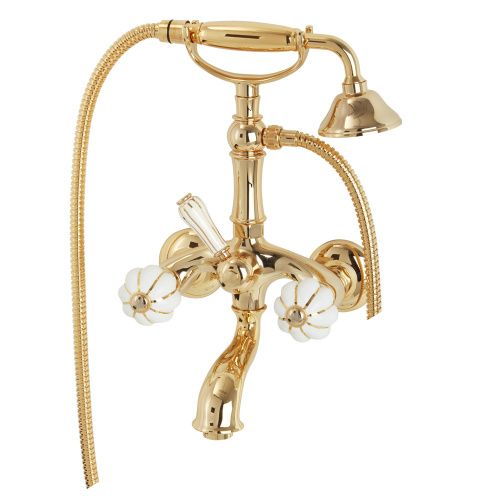 Смеситель для ванны Migliore OLIVIA 19028 настенный белый/золото
