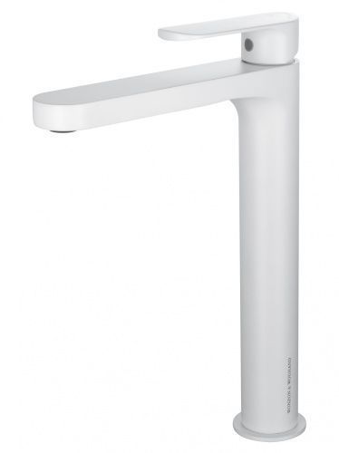 Смеситель для раковины Wonzon & Woghand WW-H1034-MW на столешницу белый