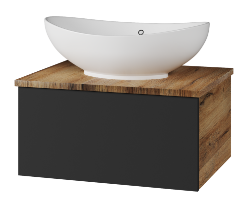 Тумба под раковину Misty Ива П-Ива-01060-481Я 60х50 подвесная цвет серый/коричневый