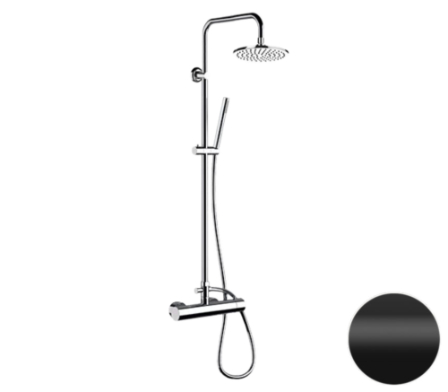 Душевая стойка Remer Minimal N37RX7MMM20NO настенная цвет черный