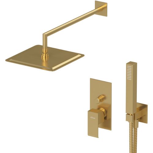 Душевая система Cezares PORTA PORTA-DSIPQ-30-SR встраиваемая в стену цвет золото