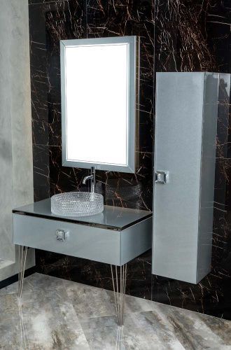 Столешница Armadi Art Lucido 853-100-SL 100х50 накладная цвет серебро