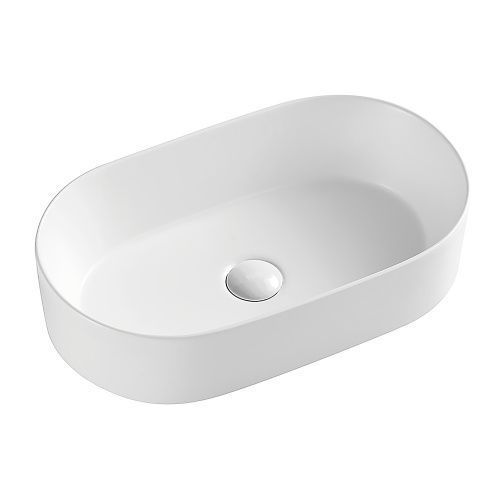 Раковина из сантехнического фаянса Azario AZ-1156 50 см накладная цвет белый