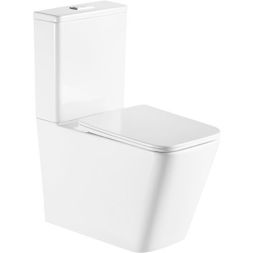 Унитаз напольный с бачком WeltWasser WW SK GELBACH 011 ST GL-WT (10000012125) белый с сиденьем микролифт безободковый душевой смыв