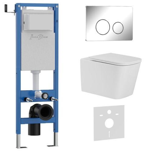 Комплект унитаз с инталляцией и клавишей смыва Iberica Blanca TOLEDO ALTO IB.001M.TLA.231.8131