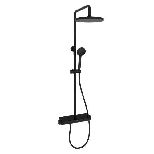 Душевая стойка Sancos Teo SC11002MB настенная цвет черный с термостатом